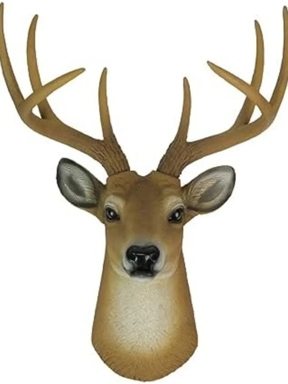 Faux Taxidermy Deer Head Wall Decor - Rustic Antler Sculpture for Cabin & Dining